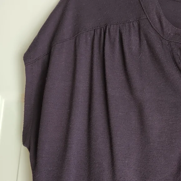 Liz Claiborne, Women's M, Navy,l Fold Over Sleeve, 7 Silver Colored Buttons - Picture 2 of 8